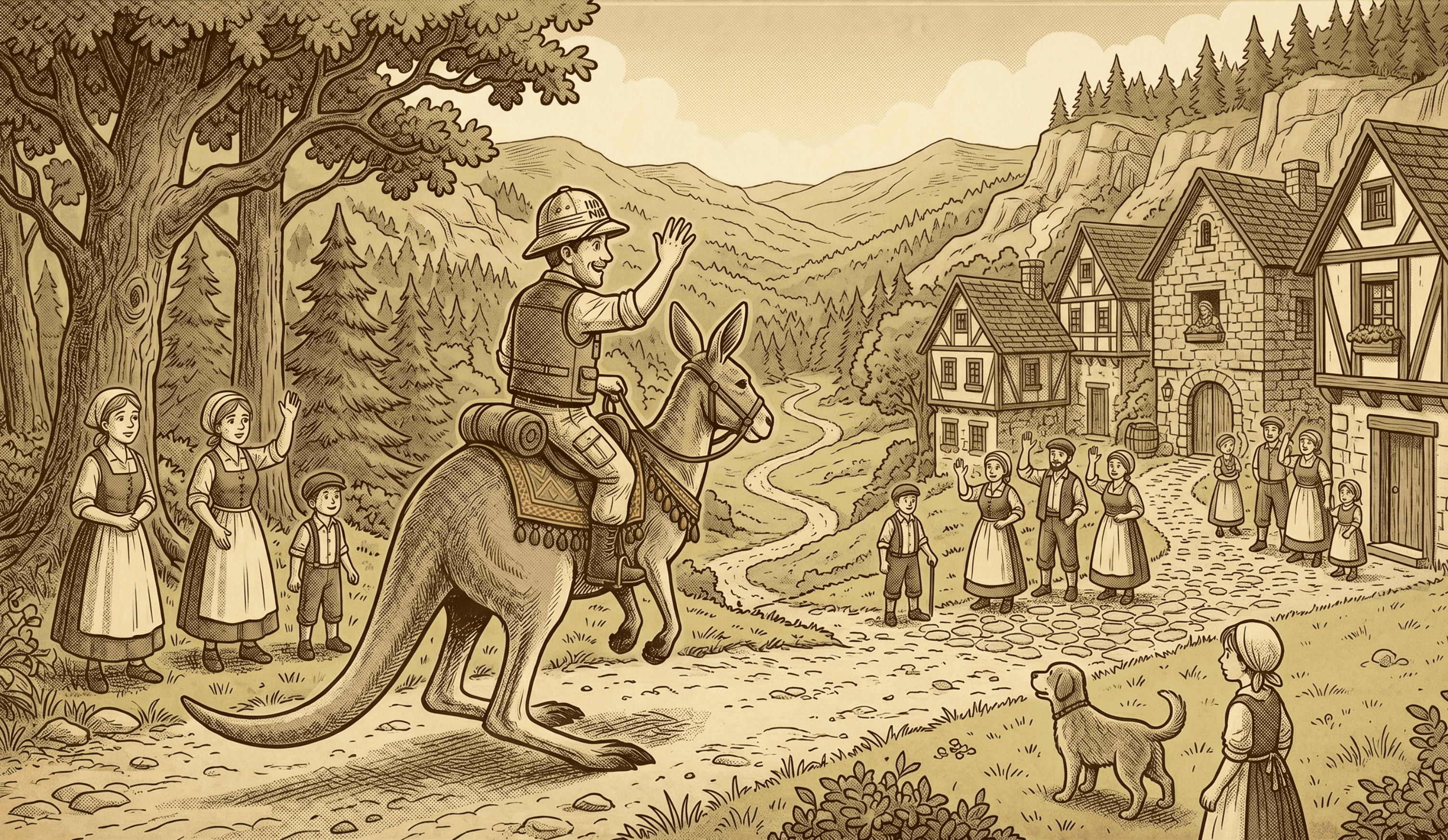A signpost at the edge of a friendly town marks the farewell to three million Roo Code installs