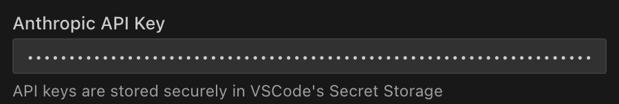 API 密钥输入字段