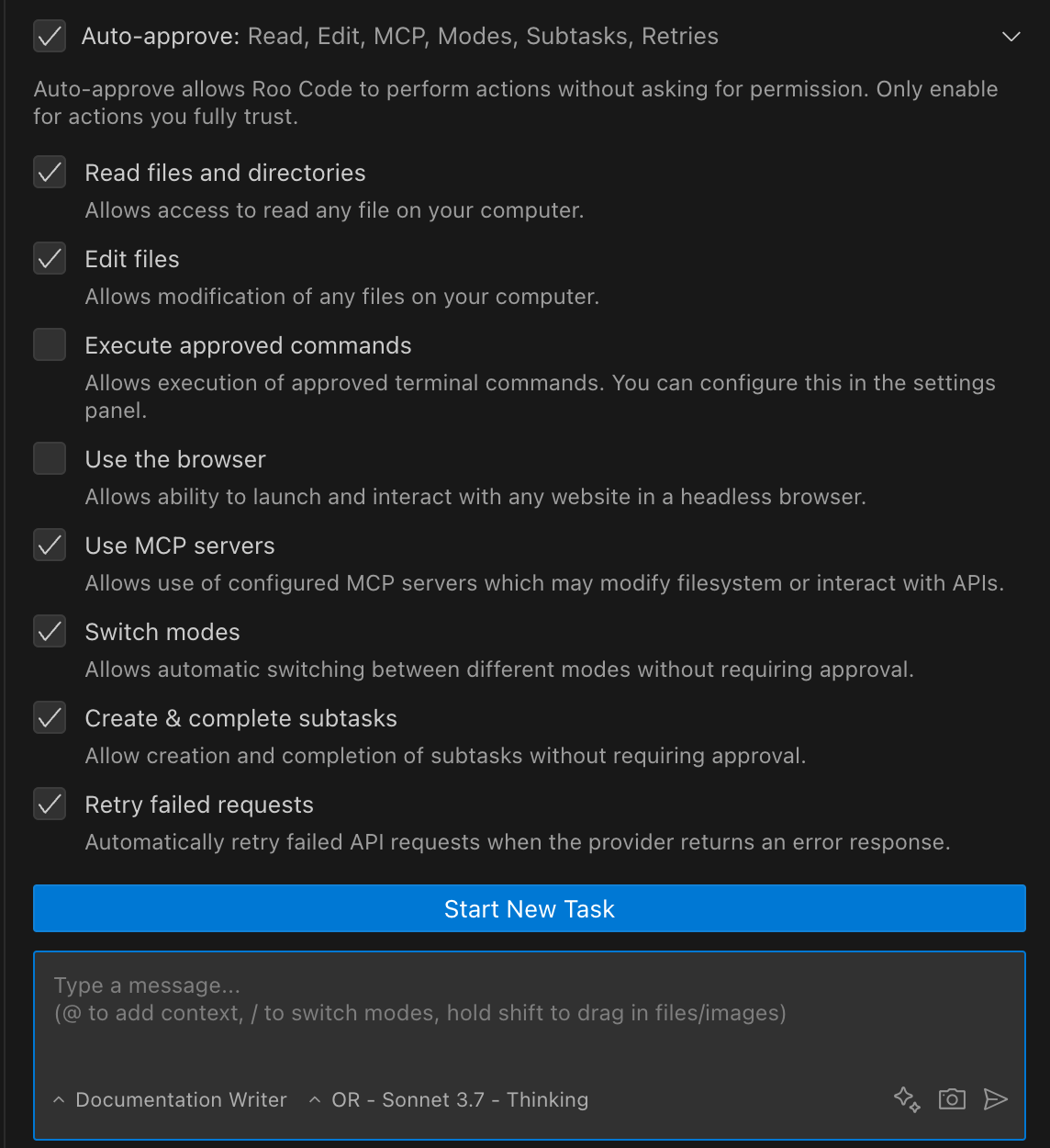 自动批准工具栏展开状态