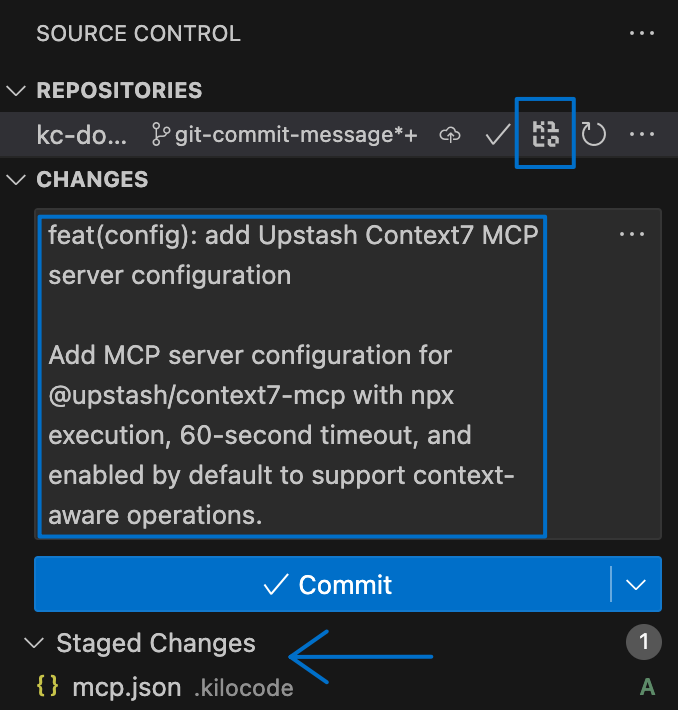 生成的提交信息示例