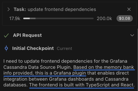 使用 Memory Bank 执行任务