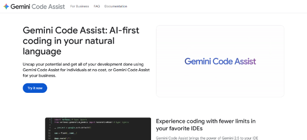 Gemini Code Assist integrated in Google Cloud