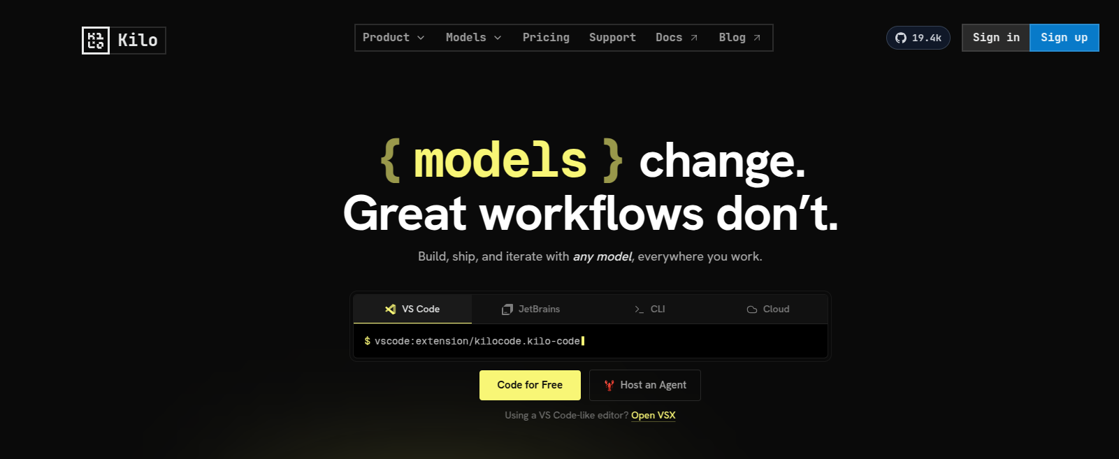 Kilo Code open-source model-agnostic AI agent