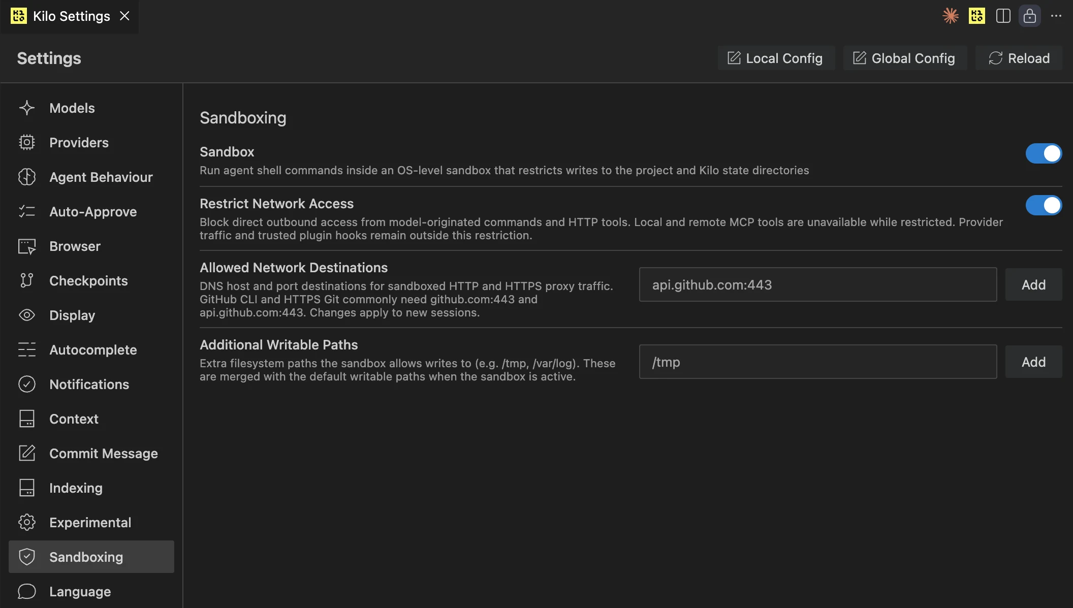 Official Kilo Code product artwork illustrating a sandboxed execution environment inside VS Code